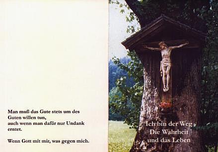 Zum gr&ouml;&szlig;eren Bild - o Herr, gib seiner Seele die ewige Ruhe! Und das ewige Licht leuchte ihm! Herr, la&szlig; ihn ruhen in Frieden. Amen.